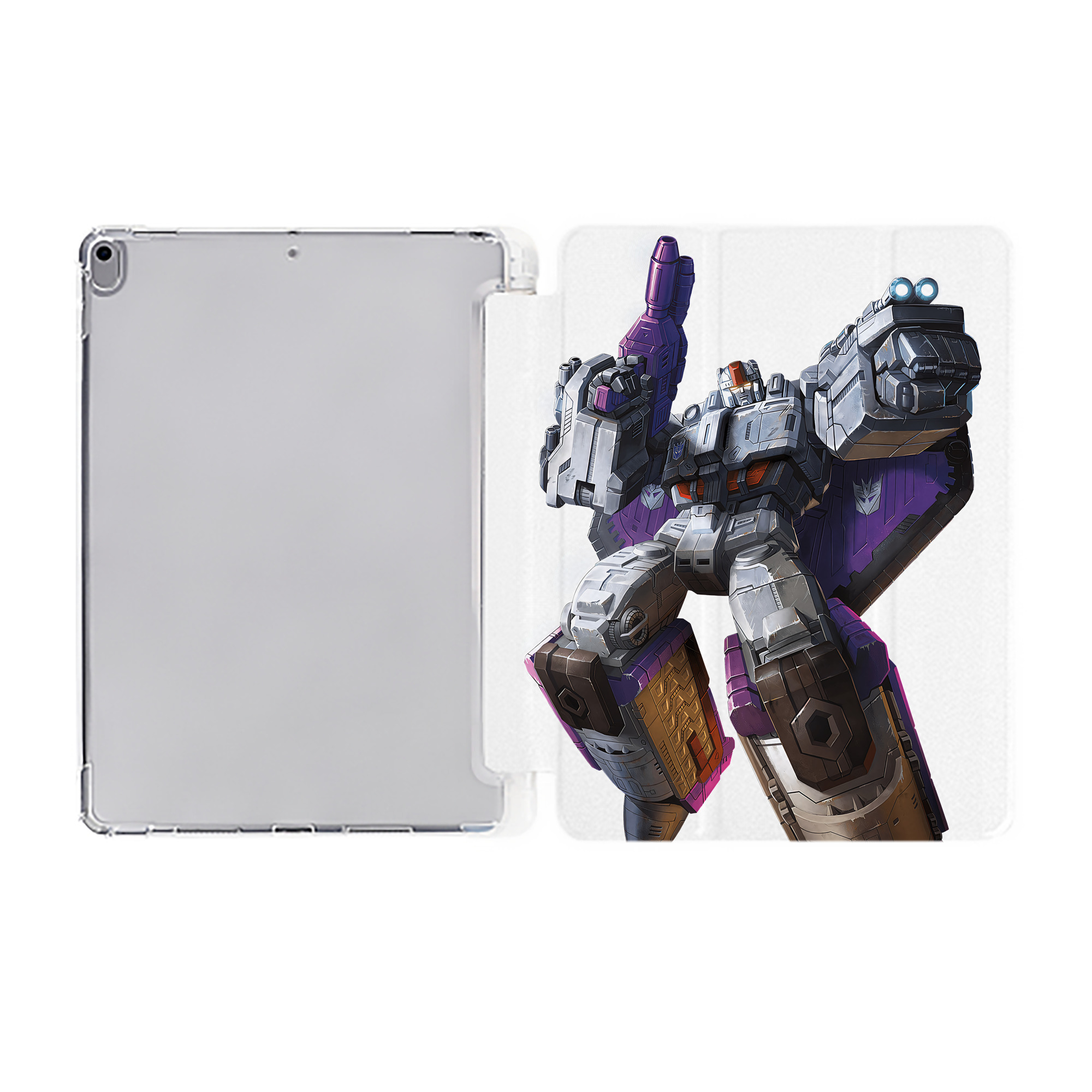 （画像用） Transformers トランスフォーマー IPad ケース ペン収納付き 三つ折りスタンド PUレザー×シリコン 対応機種9.5/10.5/10.9インチ